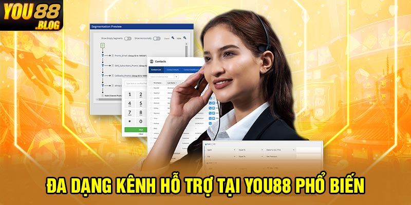 Đa dạng kênh hỗ trợ tại You88 phổ biến